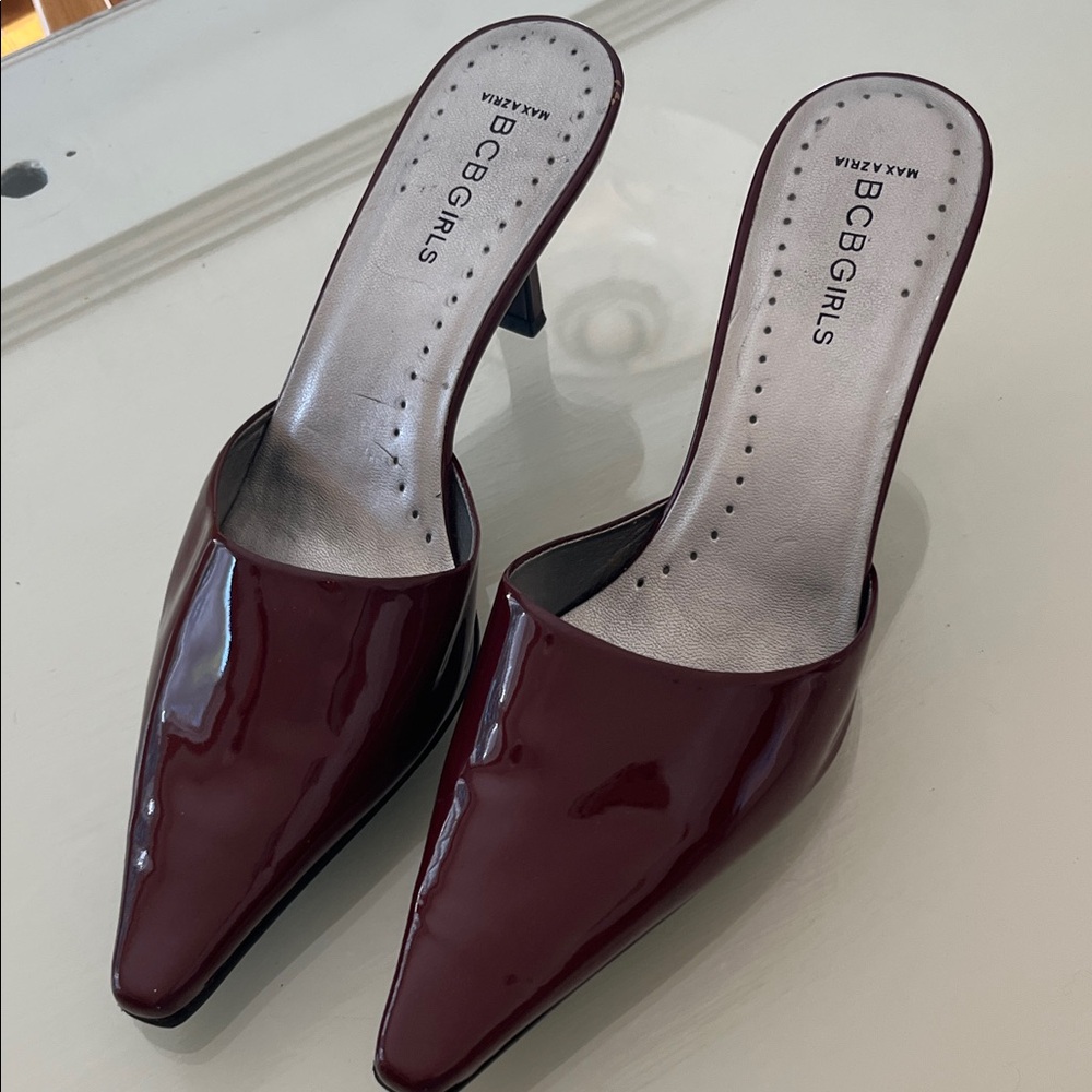 BCBGirls Women's Deep Red Mules